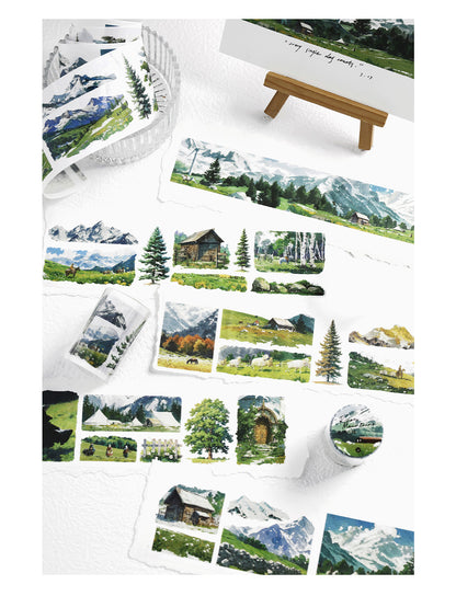 Series Paper Tape Wilderness, Mountain, Snow-capped and Forest 6cm*35cm*2m