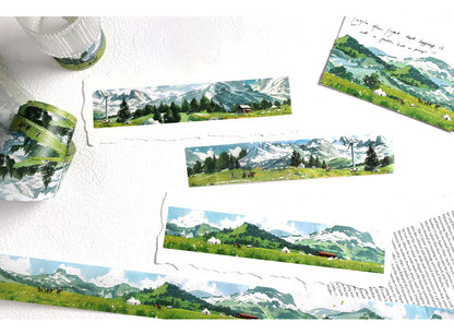 Series Paper Tape Wilderness, Mountain, Snow-capped and Forest 6cm*35cm*2m