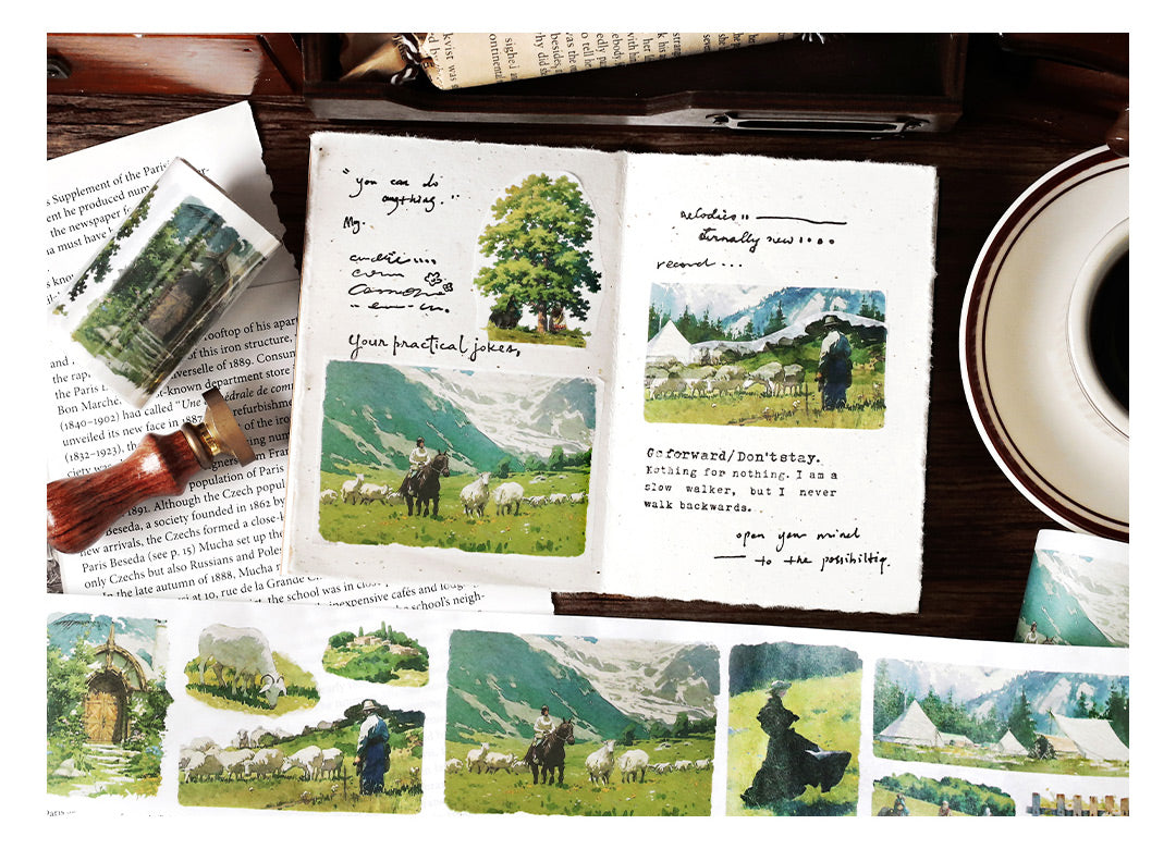 Series Paper Tape Wilderness, Mountain, Snow-capped and Forest 6cm*35cm*2m