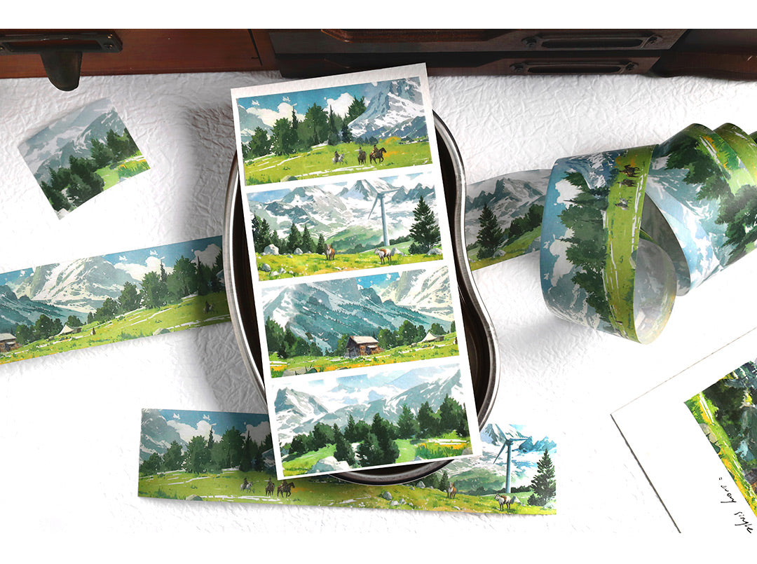 Series Paper Tape Wilderness, Mountain, Snow-capped and Forest 6cm*35cm*2m
