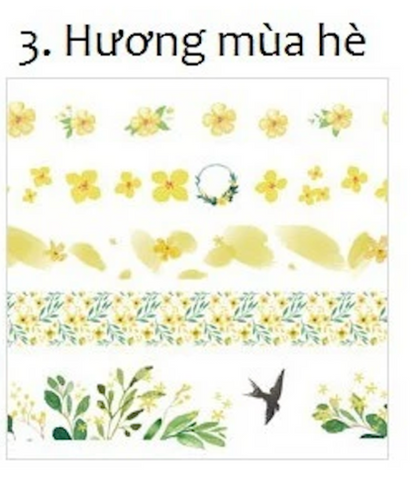 Set of 5 rolls Masking Tape - Summer Scent, Ocean