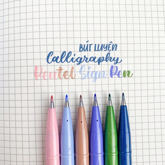 [Single] Calligraphy Pen - Pentel Brush Calligraphy Pen Pastel / Fude Touch