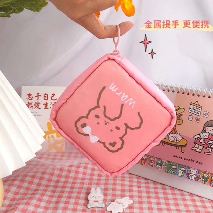 Cute Cartoon Waterproof Pads Bag