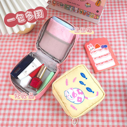 Cute Cartoon Waterproof Pads Bag