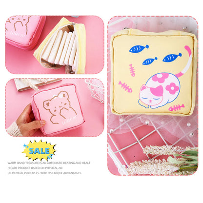 Cute Cartoon Waterproof Pads Bag