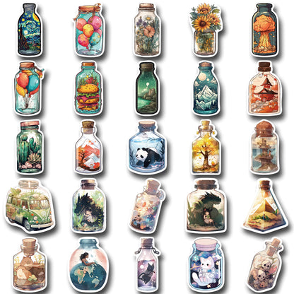 Set of 50/60/72pcs Multiple Type Sticker Waterproof to Decorate Suitcase, Phone, Ipad, Latop