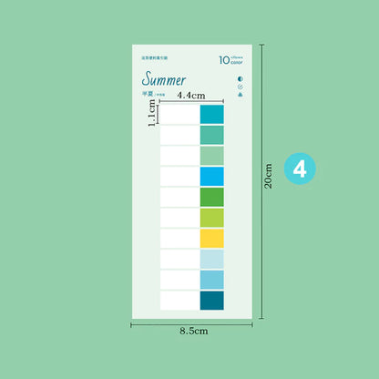 Set of 200 Sticky Flags Color-coded Bookmarks With Convenient Design