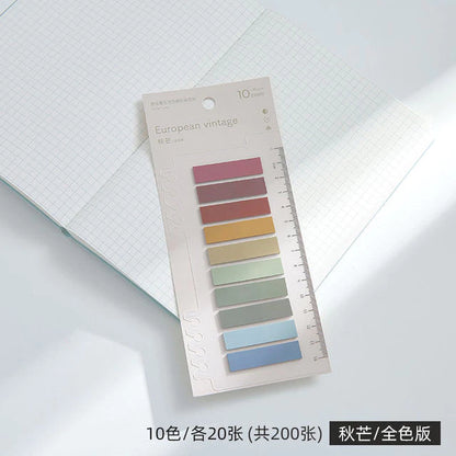 Set of 200 Sticky Flags Color-coded Bookmarks With Convenient Design