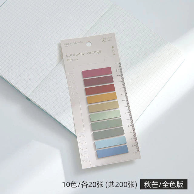 Set of 200 Sticky Flags Color-coded Bookmarks With Convenient Design