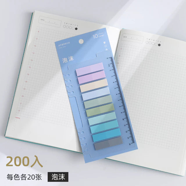 Set of 200 Sticky Flags Color-coded Bookmarks With Convenient Design