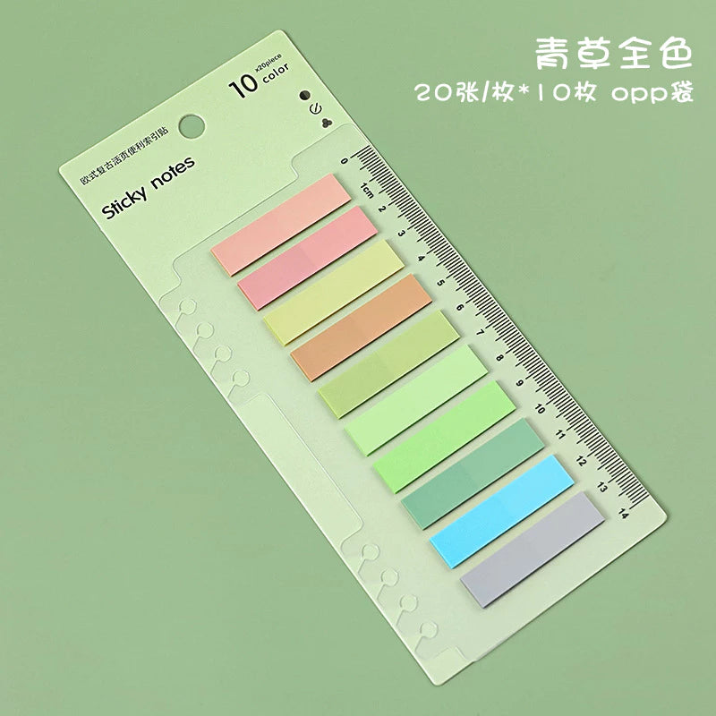 Set of 200 Sticky Flags Color-coded Bookmarks With Convenient Design