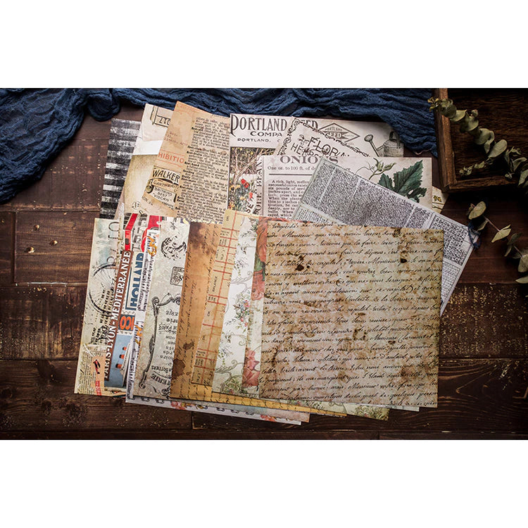 Set of 20 Classic English Lettering Paper Sheets