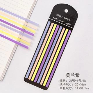 Set of 160 Sheets of Transparent Self-Adhesive Note Paper for Bookmarking