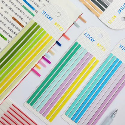 Set of 160 Sheets of Transparent Self-Adhesive Note Paper for Bookmarking