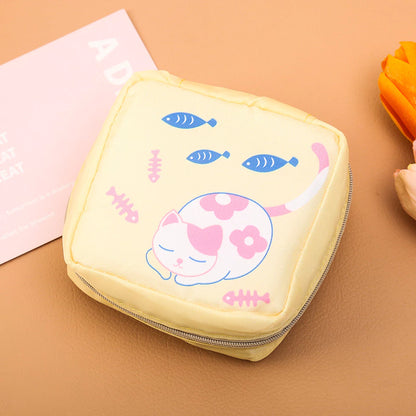 Cute Cartoon Waterproof Pads Bag