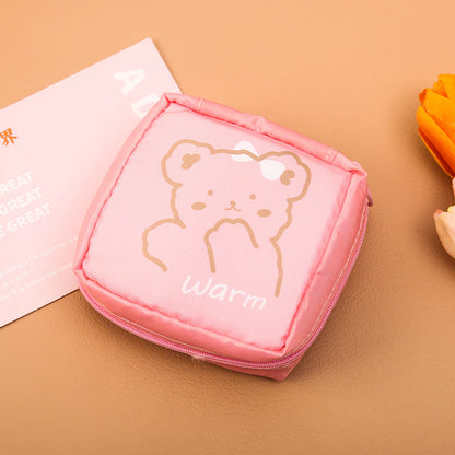 Cute Cartoon Waterproof Pads Bag