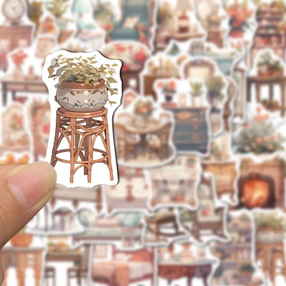 Set of 50/60/72pcs Multiple Type Sticker Waterproof to Decorate Suitcase, Phone, Ipad, Latop