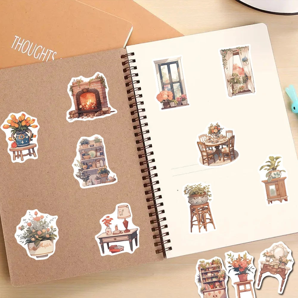 Set of 50/60/72pcs Multiple Type Sticker Waterproof to Decorate Suitcase, Phone, Ipad, Latop