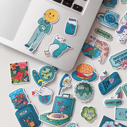 Set of 50/60/72pcs Multiple Type Sticker Waterproof to Decorate Suitcase, Phone, Ipad, Latop