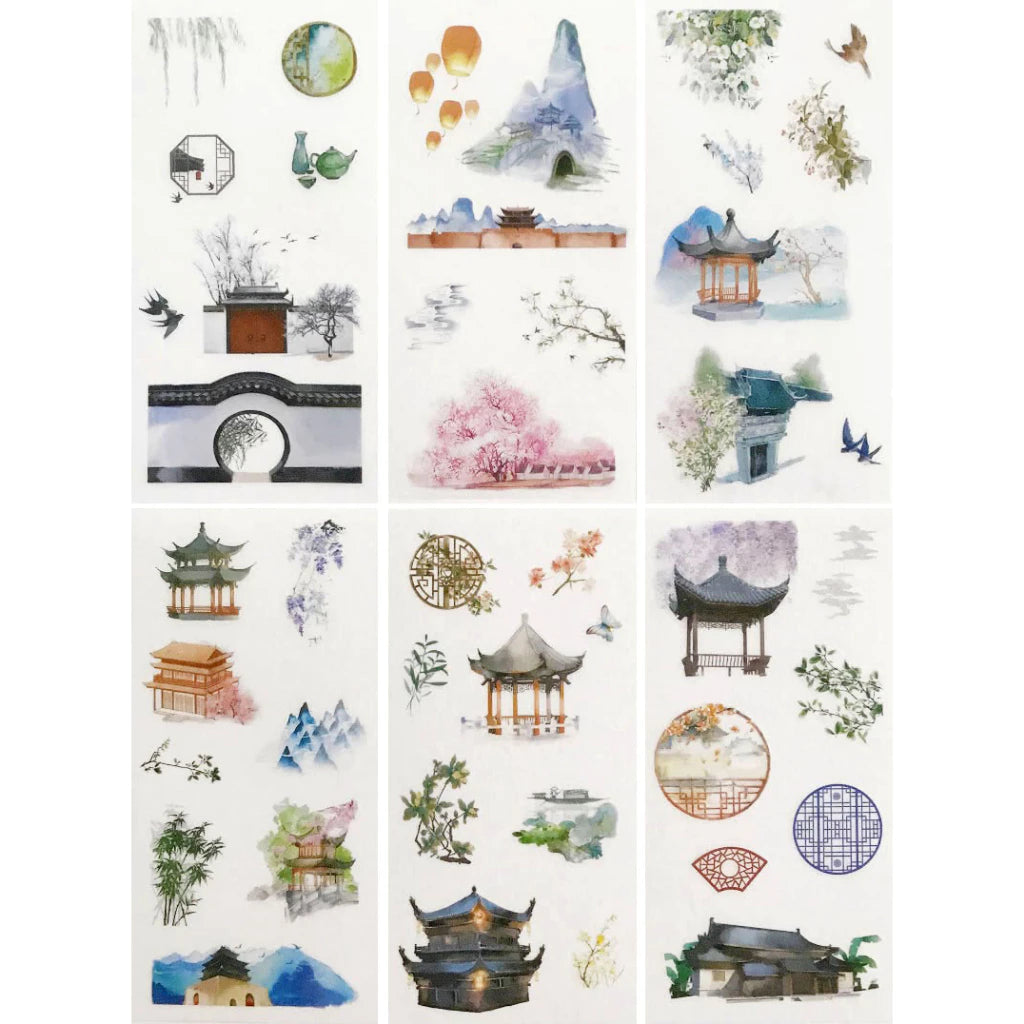 Set of 6 Washi Sticker Sheets