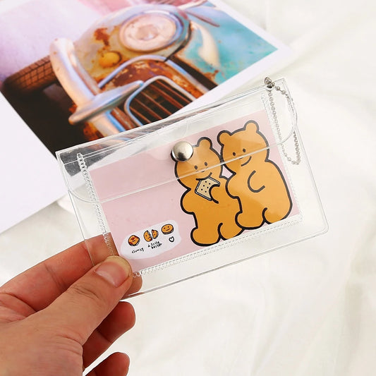 Mini Transparent Card Wallet For Students