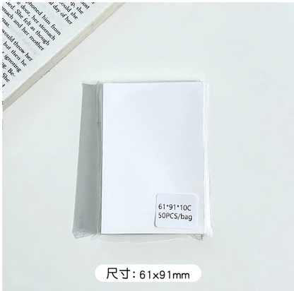 Set of 100 Sleeves for Lomo cards, Playing cards, Idol Photo cards 61x91mm