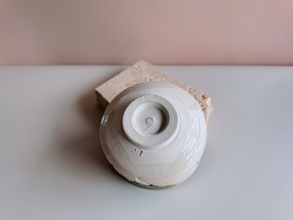 Handcrafted Oribe Ceramic Chawan