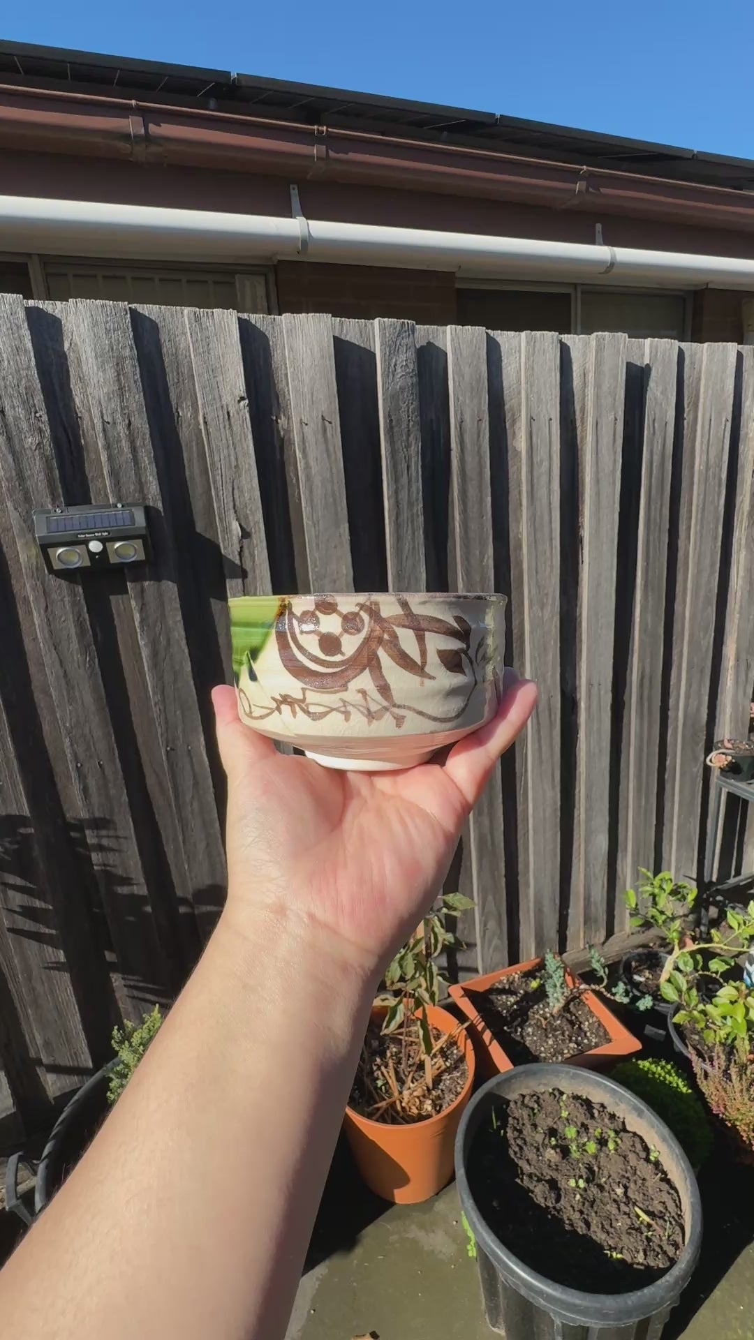 Handcrafted Oribe Ceramic Chawan