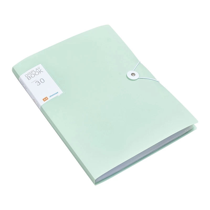 A4 File Folder Display Book 30/60 Pages Transparent Insert
