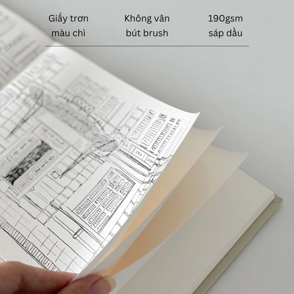 Sketchbook A5 Horizontal 190gsm Drawing Panorama Pencil Sketch 60 Pages