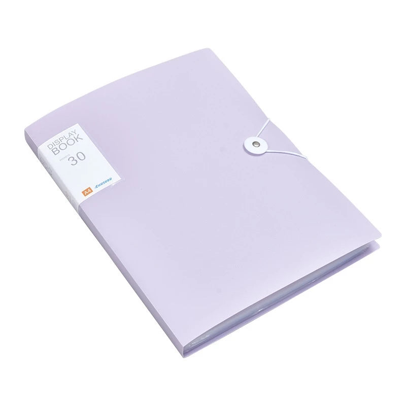 A4 File Folder Display Book 30/60 Pages Transparent Insert