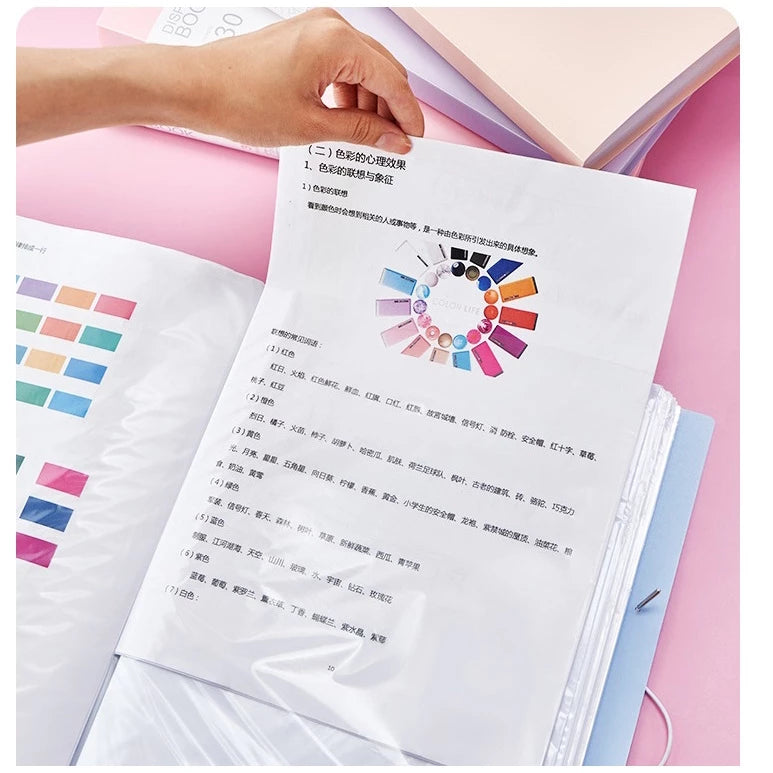 A4 File Folder Display Book 30/60 Pages Transparent Insert