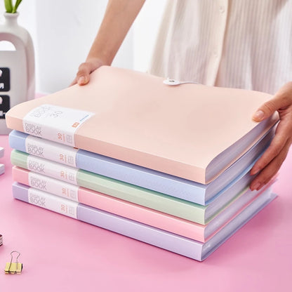 A4 File Folder Display Book 30/60 Pages Transparent Insert