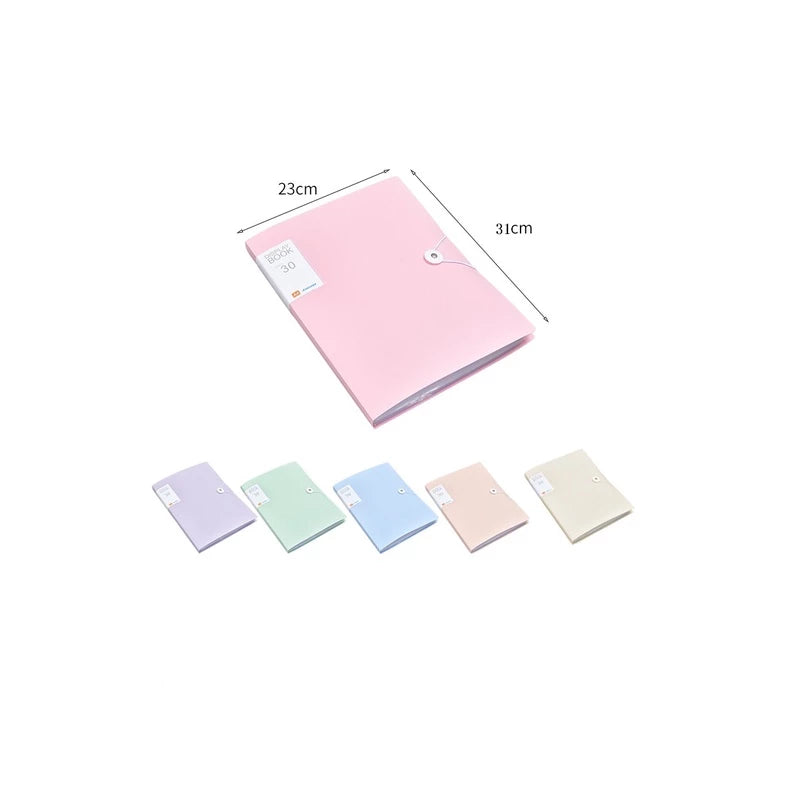 A4 File Folder Display Book 30/60 Pages Transparent Insert