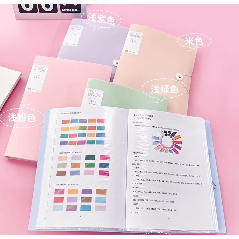 [Pre-order] A4 File Folder Display Book 30/60 Pages Transparent Insert