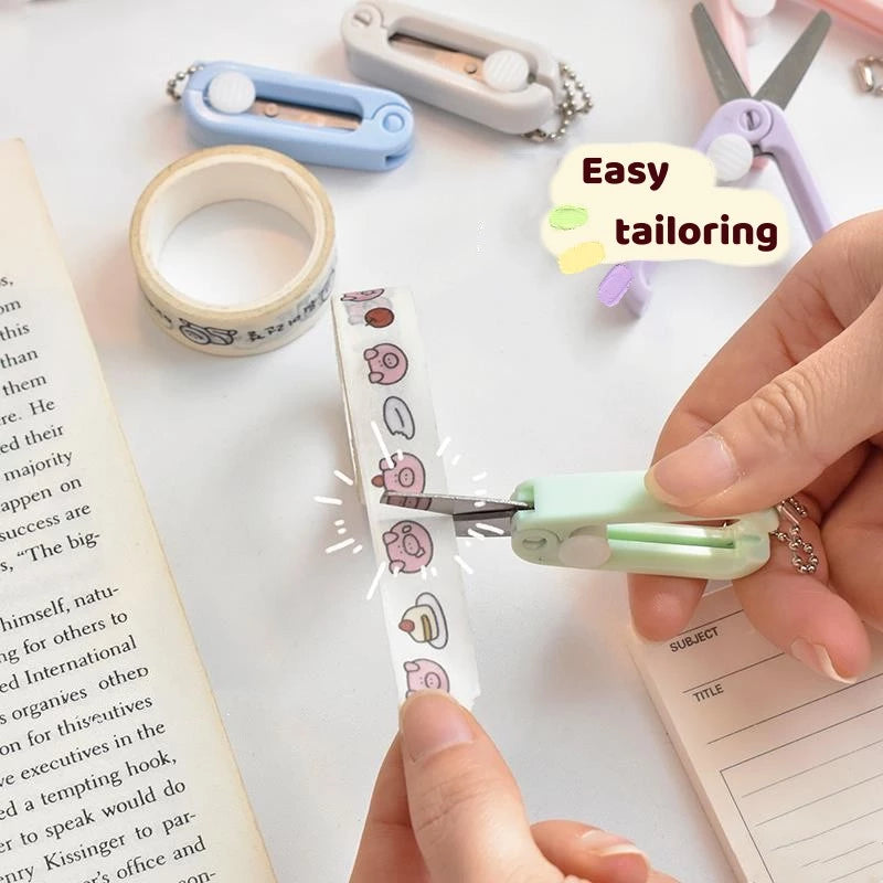 Portable Mini Scissors, Cute Colors, Convenient for Students / Office