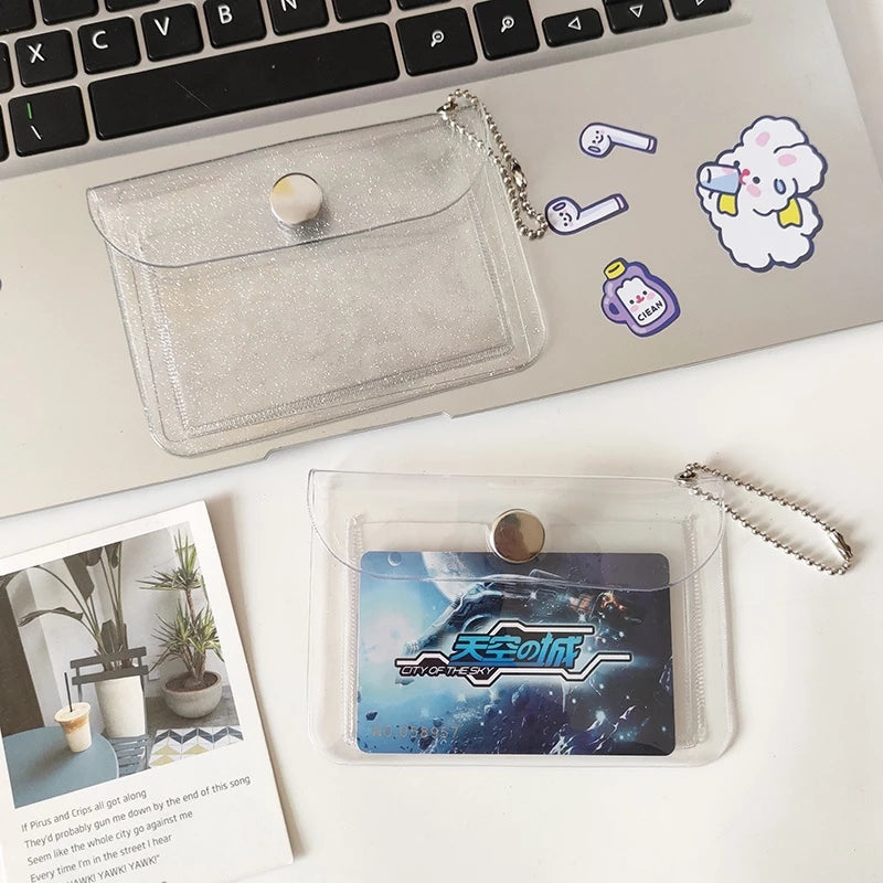 Mini Transparent Card Wallet For Students