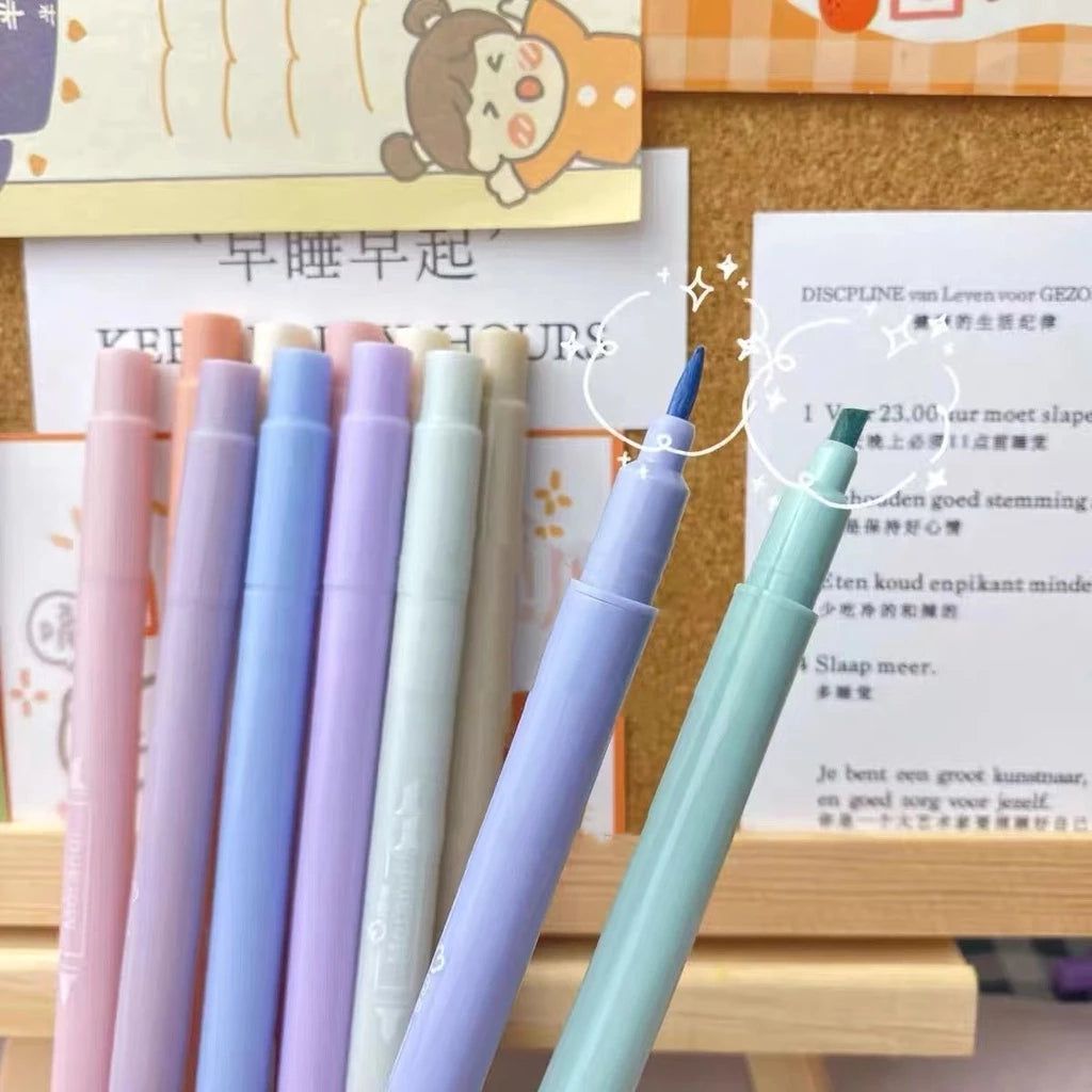 6 Cute and Lovely Pastel Colors Highlighter Pen Set