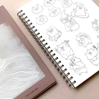 A4 Sketchbook Spring-loaded Sketchbook 190gsm - Pencil Sketchbook