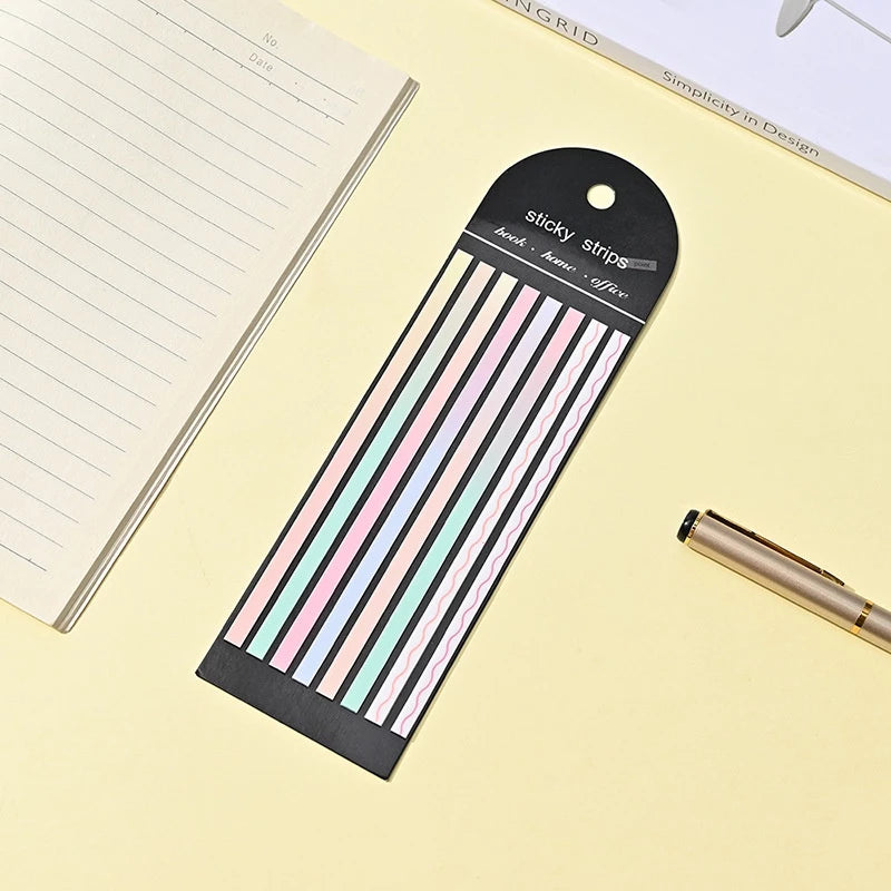 Set of 160 Sheets of Transparent Self-Adhesive Note Paper for Bookmarking