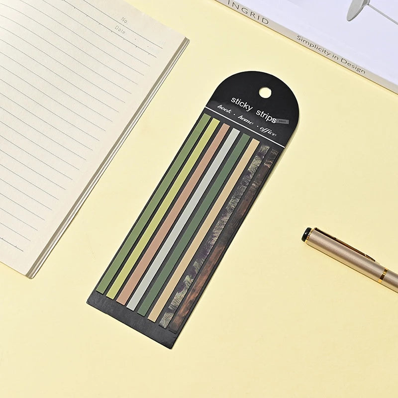 Set of 160 Sheets of Transparent Self-Adhesive Note Paper for Bookmarking