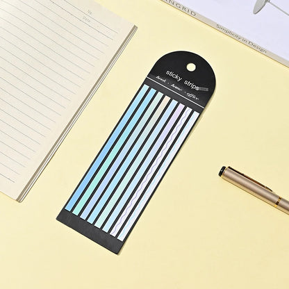 Set of 160 Sheets of Transparent Self-Adhesive Note Paper for Bookmarking