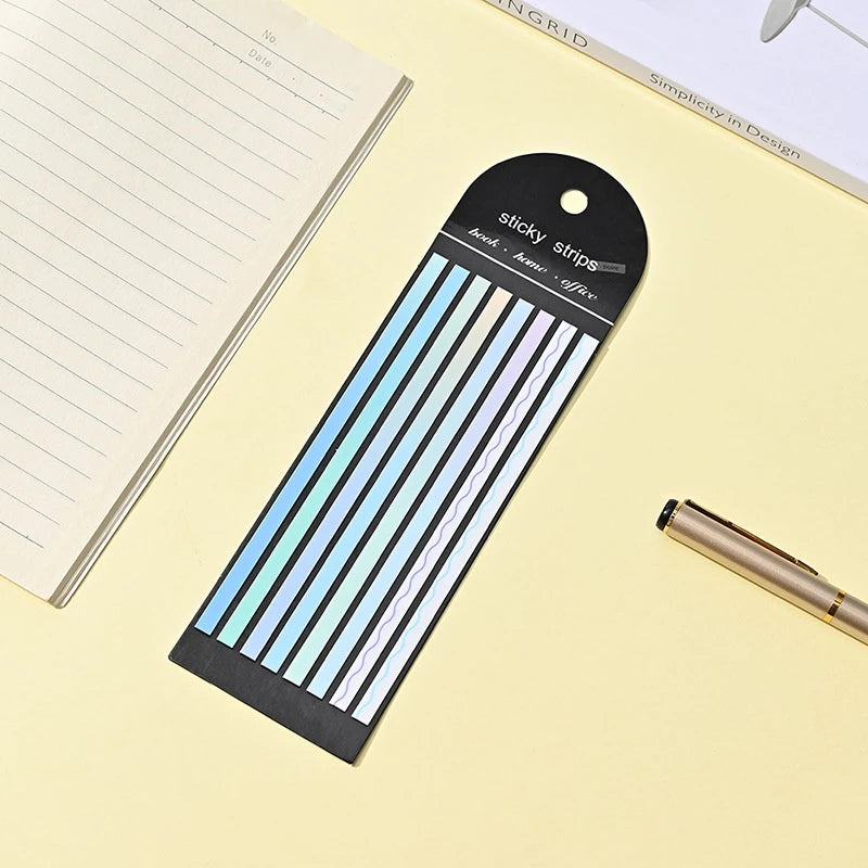 Set of 160 Sheets of Transparent Self-Adhesive Note Paper for Bookmarking
