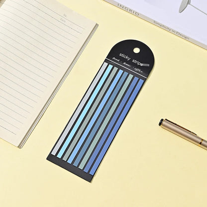 Set of 160 Sheets of Transparent Self-Adhesive Note Paper for Bookmarking