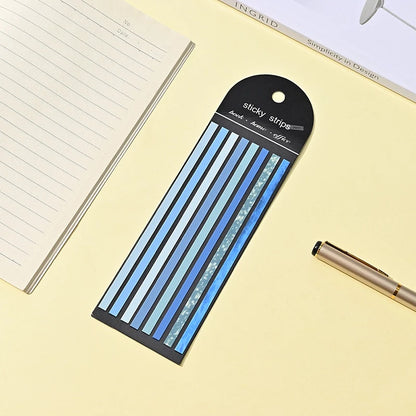 Set of 160 Sheets of Transparent Self-Adhesive Note Paper for Bookmarking