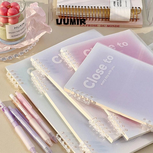 A5/ B5 Size Notebook/ Notepad Leaf Pattern Gradient Color Fashion Convenient