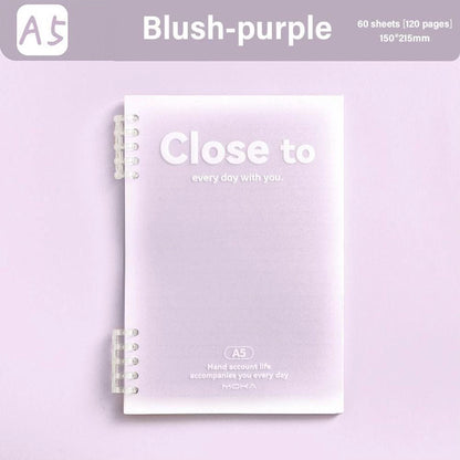 A5/ B5 Size Notebook/ Notepad Leaf Pattern Gradient Color Fashion Convenient