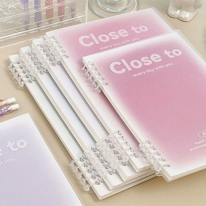 A5/ B5 Size Notebook/ Notepad Leaf Pattern Gradient Color Fashion Convenient