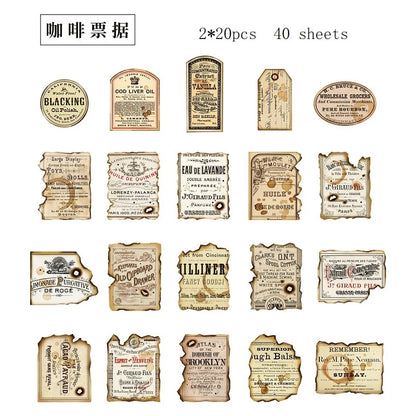 Set of 40 Letter Pattern Stickers to Decorate Phones / Notebooks / DIY Diaries