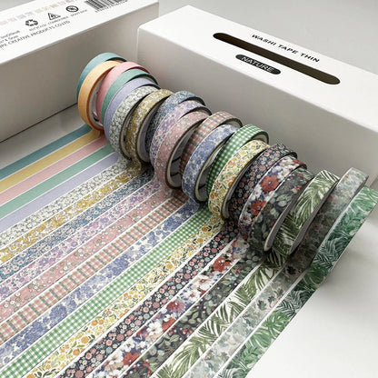 20 Rolls/ Box Vintage Smooth Tape and Vintage Paper Tape Ledger Tape Creative DIY Decoration